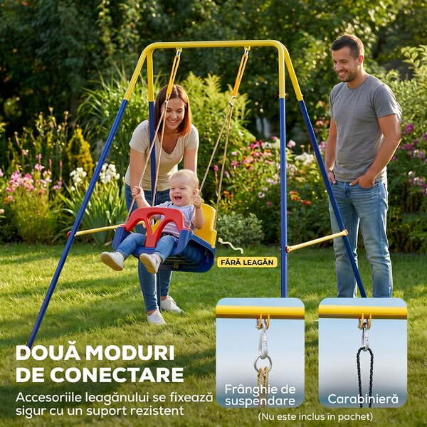 AIYAPLAY Cadru pentru Leagăn de Grădină din Oțel, Anti-UV, Gri | Aosom Romania
