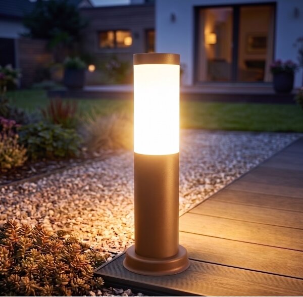 Brilagi - Lampă de exterior NOVA 1xE27/15W/230V 40 cm IP44 maro