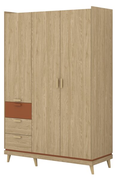 Dulap Fertalu 100Stejar, Portocaliu, 21x14x6cm, Uși dulapUși dulap: Cu balamale