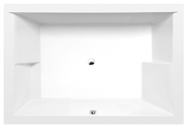 Polysan Polysan, cadă dublă asimetrică 180x120x54cm, alb, 13611