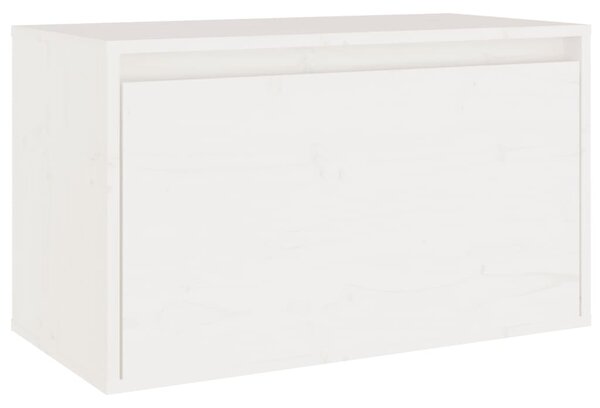 Dulap de perete, alb, 60x30x35 cm, lemn masiv de pin