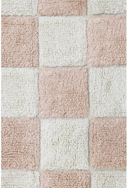 Covor roz deschis/crem lavabil/țesut manual din bumbac 120x160 cm Kitchen Tiles Rose – Lorena Canals