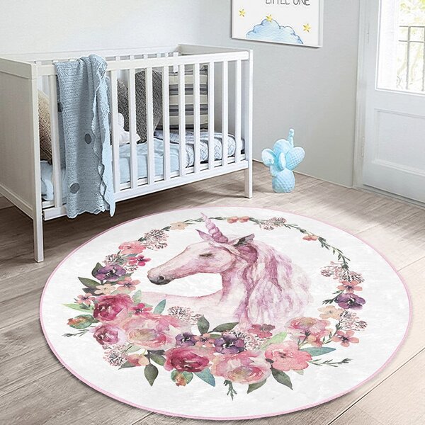 Covor pentru copii roz ø 120 cm Comfort – Mila Home