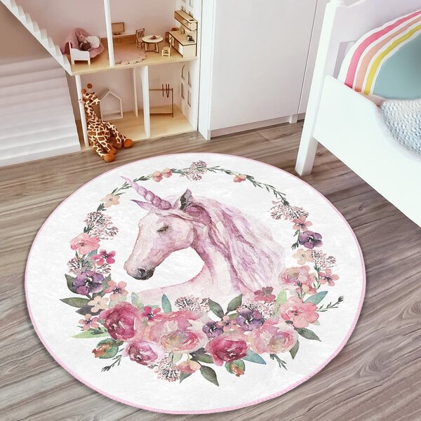 Covor pentru copii roz ø 120 cm Comfort – Mila Home