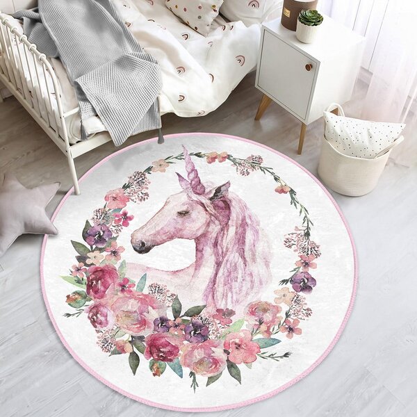 Covor pentru copii roz ø 120 cm Comfort – Mila Home