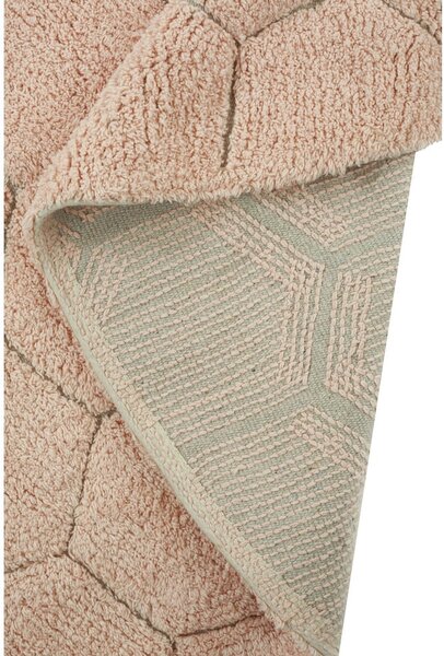 Covor roz deschis lavabil/țesut manual rotund din bumbac ø 140 cm Honeycomb Rose – Lorena Canals