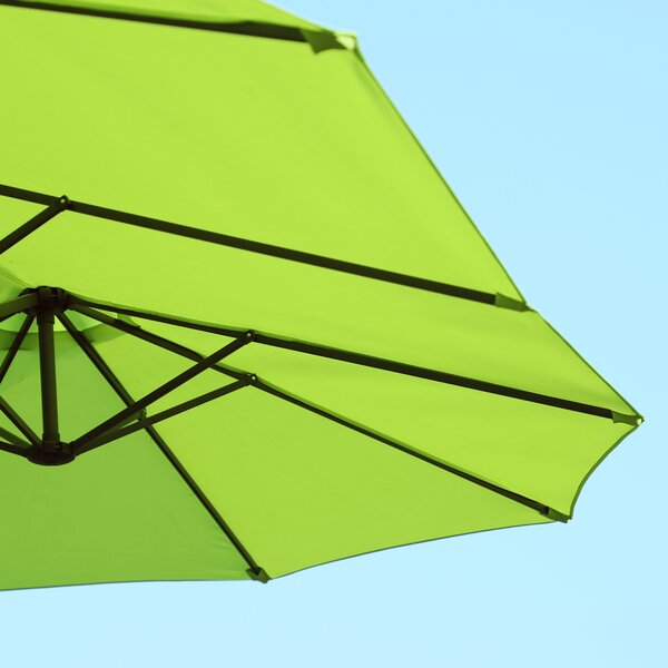 Outsunny Umbrelă de Grădină Verde Deschis cu Manivelă din Oțel și Poliester 460x270x240cm | Aosom Romania