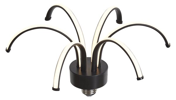 Lampă decorativă LED E27 neagră 6W 450 lm 3000K