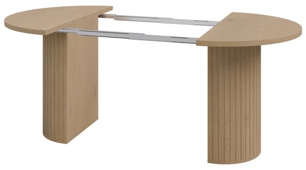 Masă de dining extensibilă Ovalio, stejar cremona (100-188 cm)