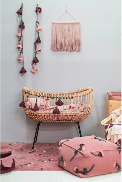 Covor pentru copii roz lavabil/țesut manual din bumbac 140x210 cm English Garden Ash Rose – Lorena Canals