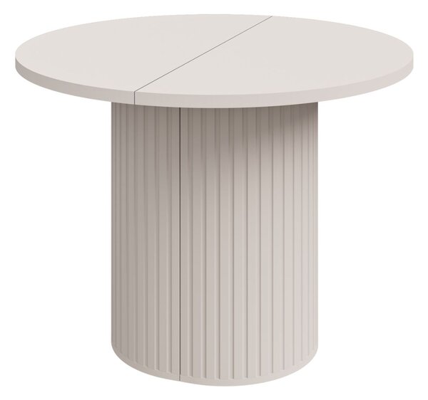 Masă de dining extensibilă Ovalio, bej nisipiu (100-188 cm)