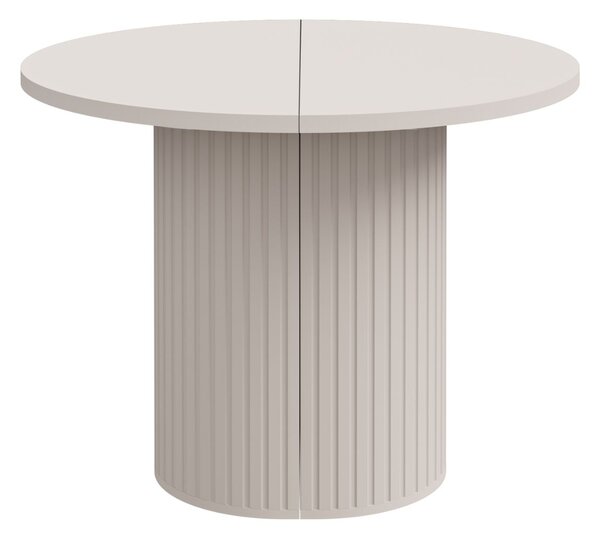 Masă de dining extensibilă Ovalio, bej nisipiu (100-188 cm)