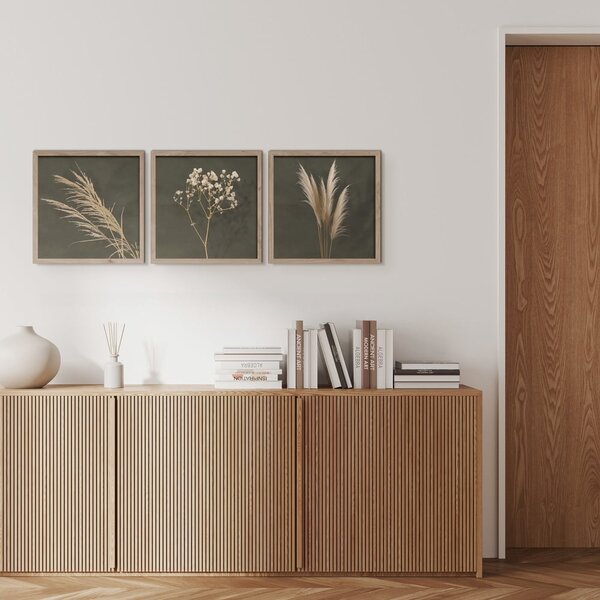 Tablouri 3 buc. 30x30 cm Pampas – Styler