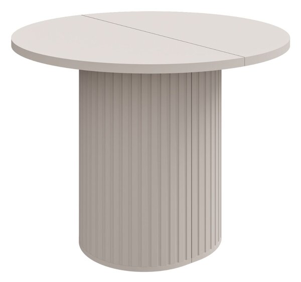 Masă de dining extensibilă Ovalio, bej nisipiu (100-188 cm)