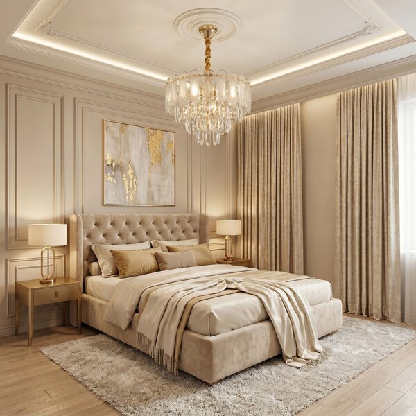 Lampă suspendată din cristal SWE088-CP 40cm GOLD