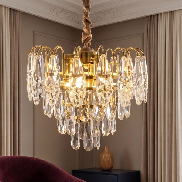 Lampă suspendată din cristal SWE078-CP 30cm GOLD