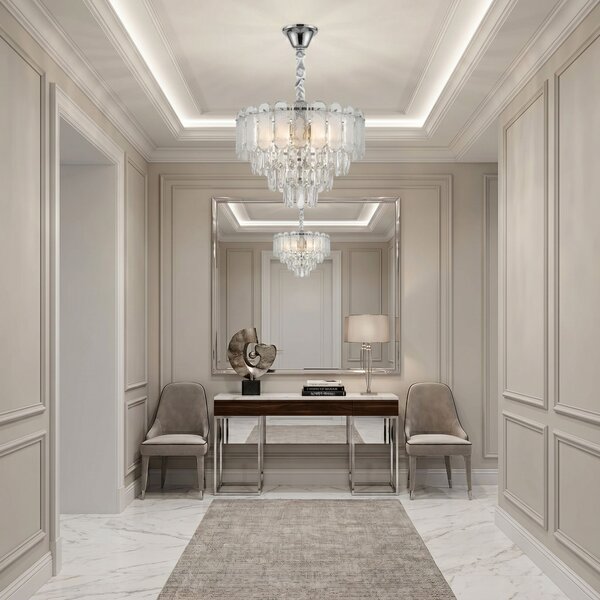 Lampă suspendată din cristal SWE087-CP 40cm CHROME