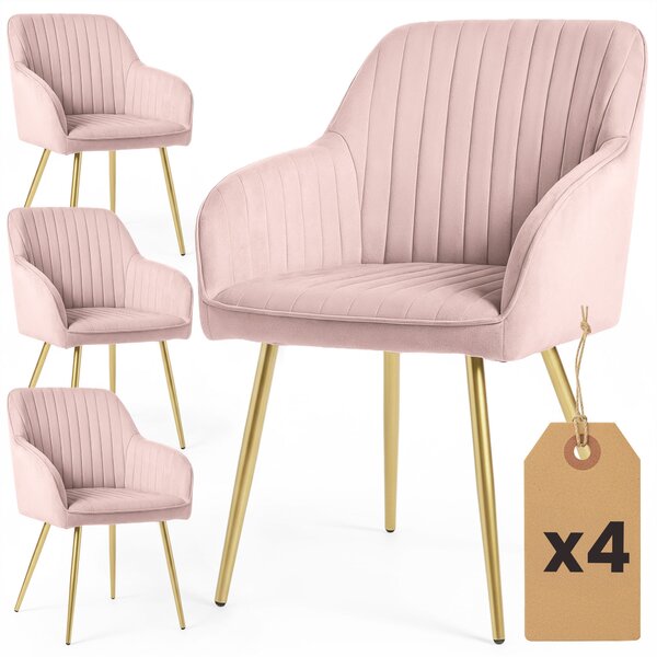 Set 4 scaune de sufragerie Foraccia (pudră). Promo -16%. 1152254