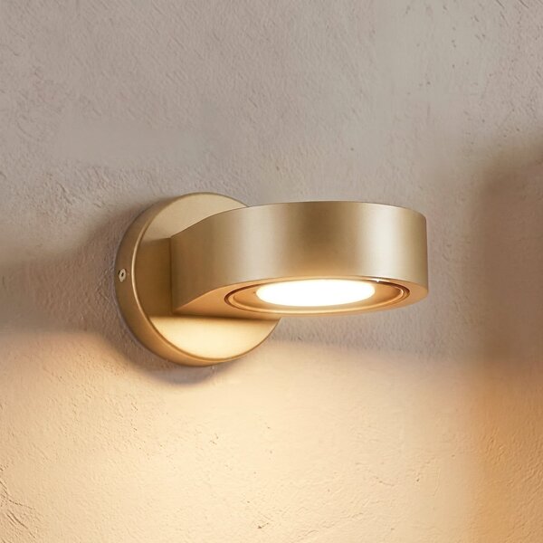 Argon Spot de perete Lili, auriu, Ø 14 cm, GX53, Auriu / Alamă, Hol, Metal, Modern