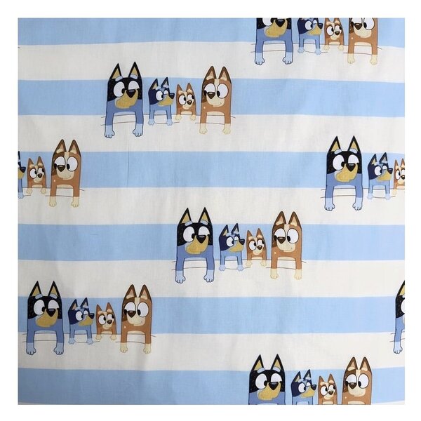 Lenjerie de pat pentru copii din bumbac pentru pat de o persoană 140x200 cm Bluey – Jerry Fabrics