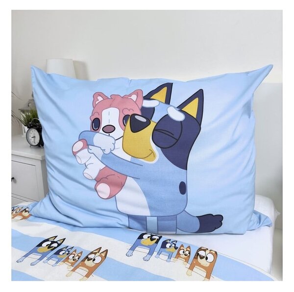 Lenjerie de pat pentru copii din bumbac pentru pat de o persoană 140x200 cm Bluey – Jerry Fabrics