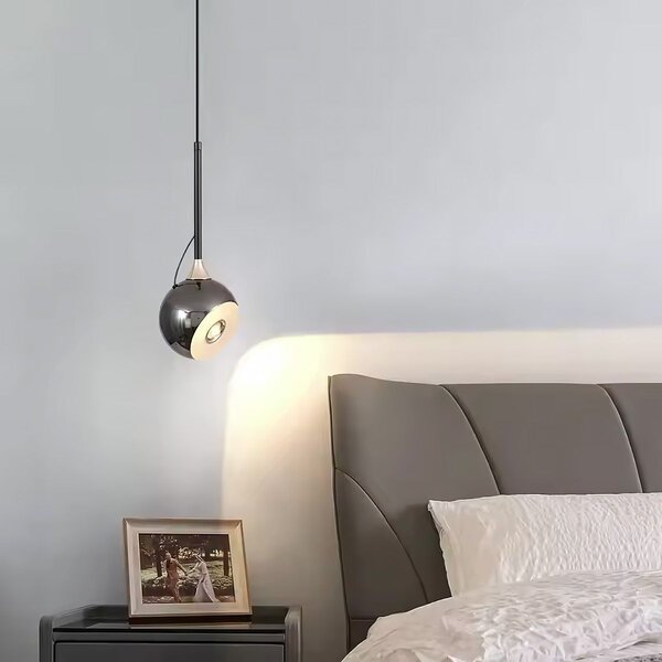Lampă suspendată LED G087-1CP BLACK CHROME