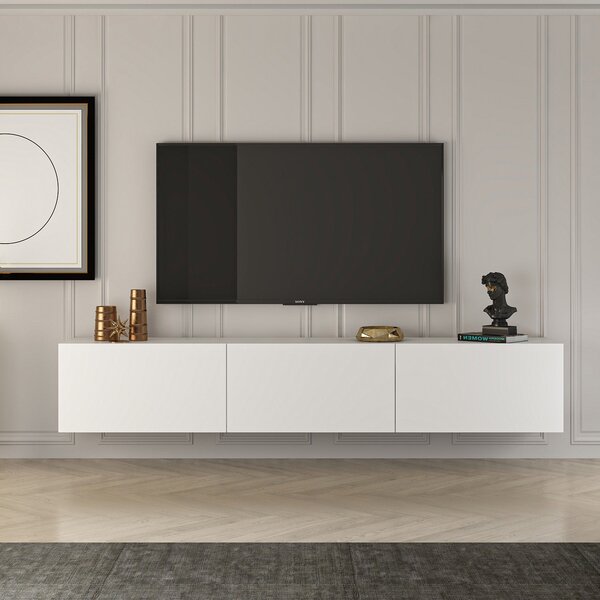 Comoda West, Gri - Alb, 150x32 cm