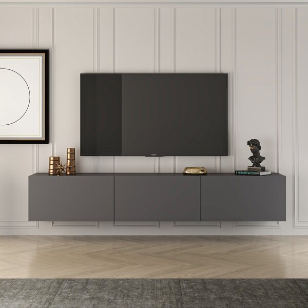Comoda West, Gri - Alb, 150x32 cm