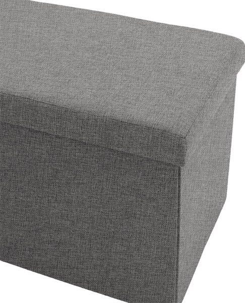 Taburet cu depozitare Greatness, Gri - Bej, 76x38x38 cm