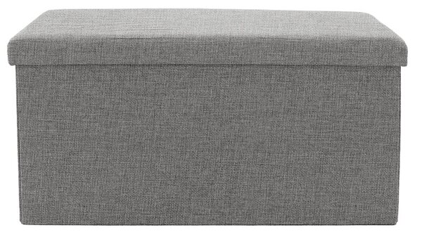 Taburet cu depozitare Greatness, Gri - Bej, 76x38x38 cm
