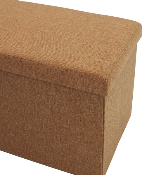 Taburet cu depozitare Greatness, Gri - Bej, 76x38x38 cm