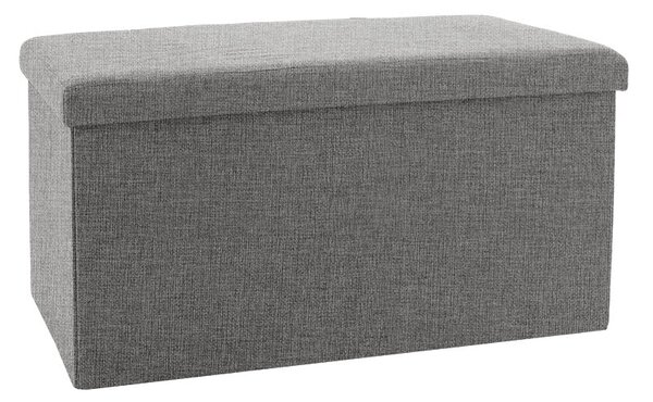 Taburet cu depozitare Greatness, Gri - Bej, 76x38x38 cm