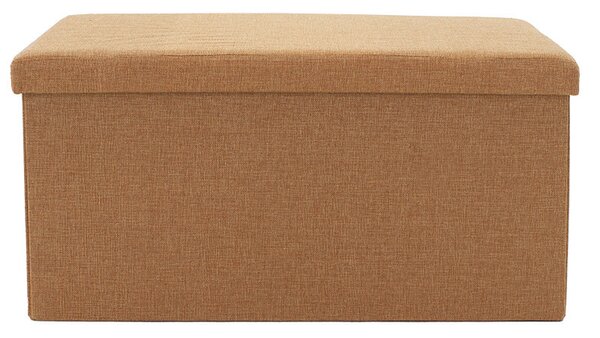 Taburet cu depozitare Greatness, Gri - Bej, 76x38x38 cm