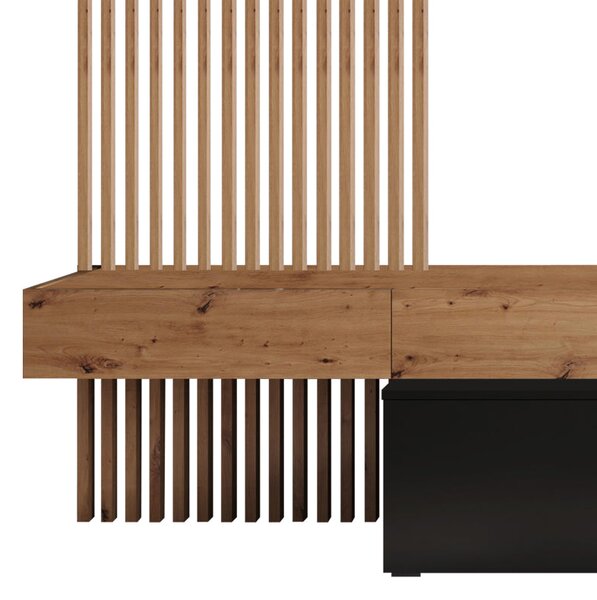 Comoda TV Litende Lux cu Riflaj, Diverse culori, 250x42x200 cm, 42x250 cm