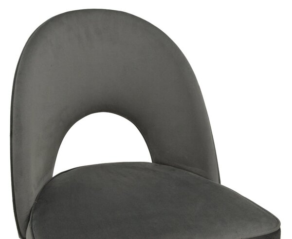 Scaun de bar Casenio bej de catifea-negru-auriu cu baza metalica, 48x50x117 cm