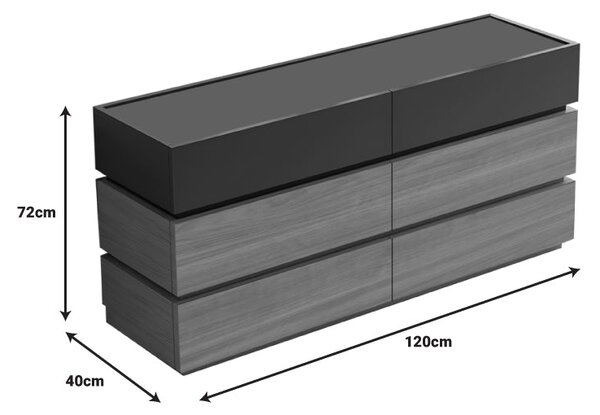 Comoda din Sonlen, de nuc-bej, 120x40x72 cm