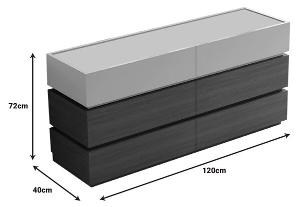 Comoda din Sonlen, de nuc-bej, 120x40x72 cm