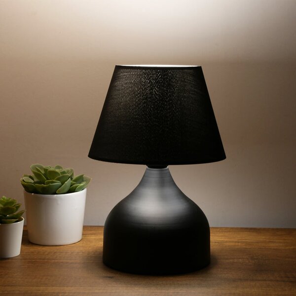Lampa de Masa PWL-1068, neagra-bej, D22x32 cm