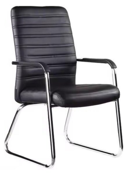 Scaun pentru oaspeti Sefine alb cu picior din crom 53x45x97 cm, 45x53 cm