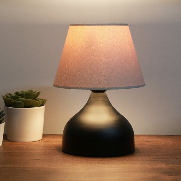 Lampa de Masa PWL-1068, neagra-bej, D22x32 cm
