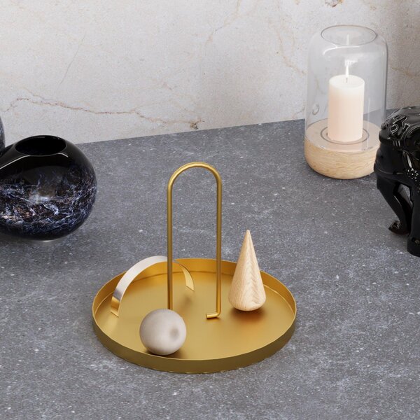 Accesoriu metalic decorativ Decorative Metal Accessory Rustic 5, Aur, 21x18 cm