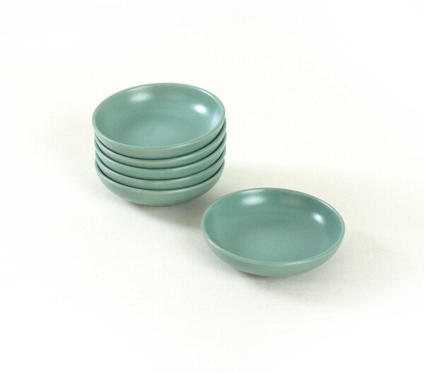Set boluri ceramice pentru sos, Verde, 13 cm