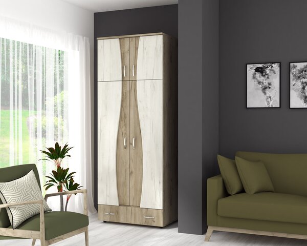 Sifonier 2 usi S, 90 cm Stejar K02/Stejar K01
