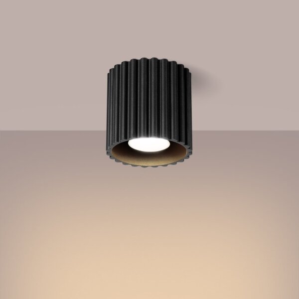 Sollux SL.1784 - Spot AURA 1xGU10/10W/230V 10 cm negru