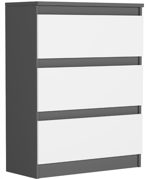 Comodă Relevo (antracit + alb). Promo -22%. 1151410