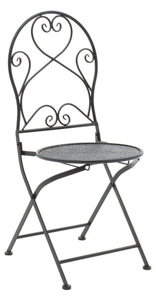 Set Masa si Scaune Gradina Walen 3 Piese Negru, Alb, 60x60x93 cm