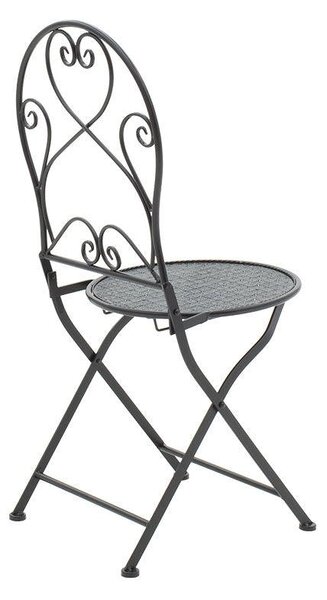 Set Masa si Scaune Gradina Walen 3 Piese Negru, Alb, 60x60x93 cm