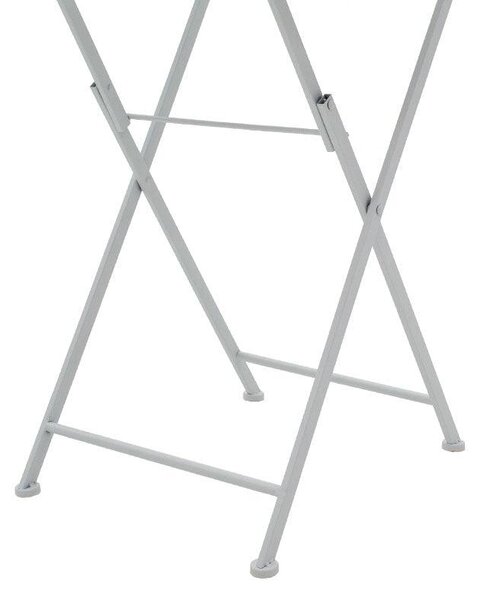 Set Masa si Scaune Gradina Walen 3 Piese Negru, Alb, 60x60x93 cm