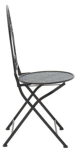 Set Masa si Scaune Gradina Walen 3 Piese Negru, Alb, 60x60x93 cm