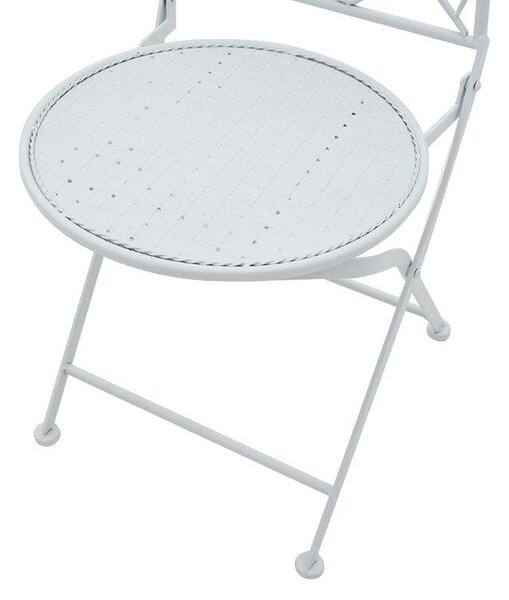 Set Masa si Scaune Gradina Walen 3 Piese Negru, Alb, 60x60x93 cm